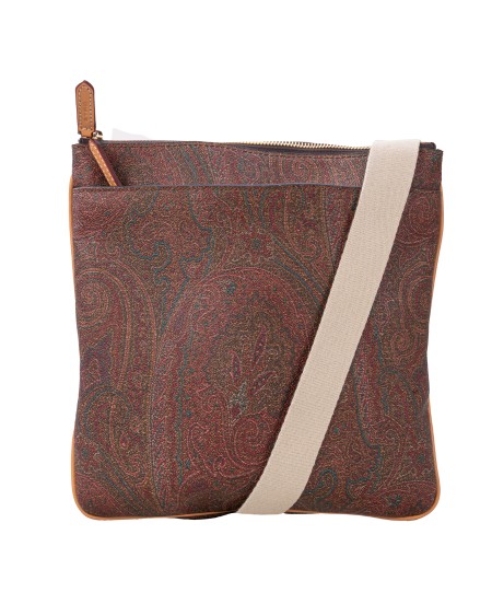 Shop ETRO  Tracolla: Etro borsa a tracolla realizzata nell'iconico tessuto Paisley jacquard.
Manico in pelle (altezza: 21 cm).
Tasca interna con cerniera.
Tasca esterna con cerniera.
Chiusura con zip.
Fodera in tessuto logato ETRO, (66% cotone 34% poliestere).
Dimensioni: 26 x 27 cm.
Composizione esterna: 76% cotone 24% poliestere.
Composizione nastro: 95% poliestere 5% poliammide.
Finiture: 100% pelle di vitello.
Made in Italy.. 0H757 8007-0600